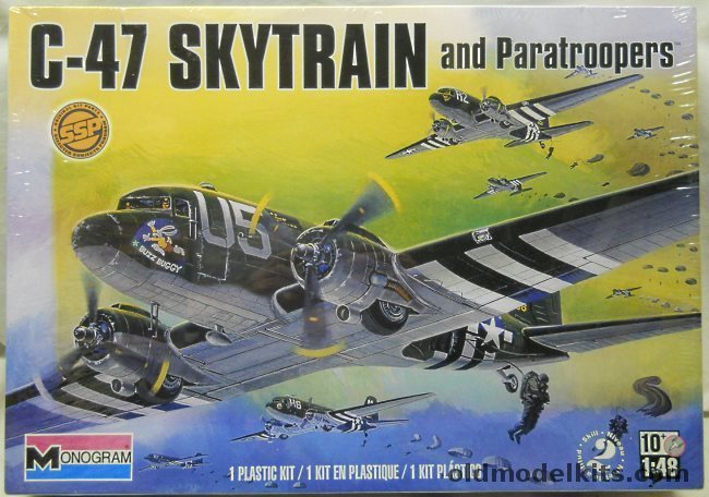 Monogram 1/48 C-47 Skytrain - USAAF Buzz Buggy 9th Air Force, 85-5637 plastic model kit